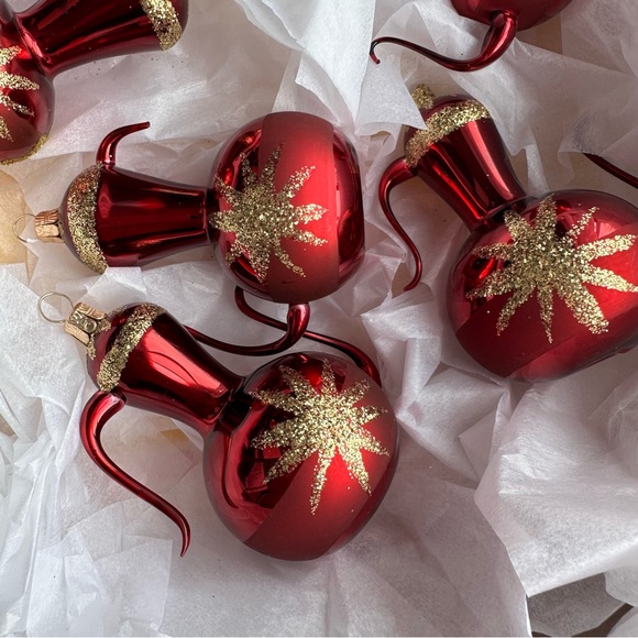 Tea Pots Christmas Ornaments Glass 7 pieces - Picture 4 of 16